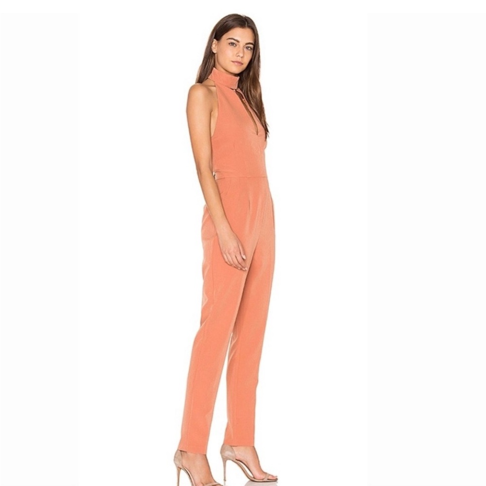 Lavish Alice Halter Neck Jumpsuit UK 10 / US 6 – Peach Coral Backless Evening